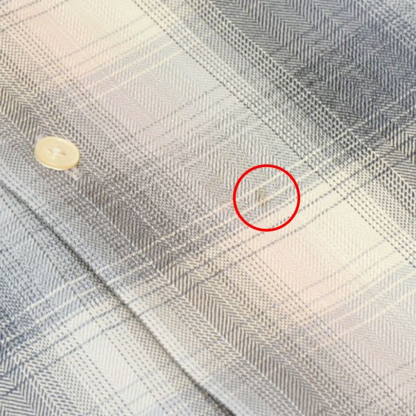 AURALEE 2024AW SUPER LIGHT WOOL CHECK SHIRT スーパーライトウールチェックシャツ A24AS01LC 古着・中古-4枚目のアイテム画像