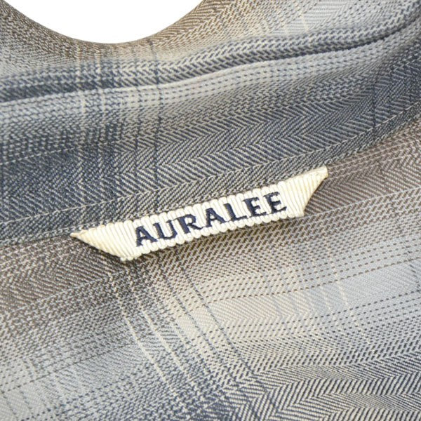 AURALEE 2024AW SUPER LIGHT WOOL CHECK SHIRT スーパーライトウールチェックシャツ A24AS01LC 古着・中古-5枚目のアイテム画像
