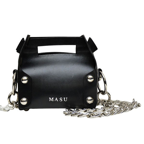 MASU 2024AW LEATHER CAKE MINI BAG レザーケーキミニバッグ チェーンショルダーバッグ MPFW-OJ0424 古着・中古-1枚目のアイテム画像