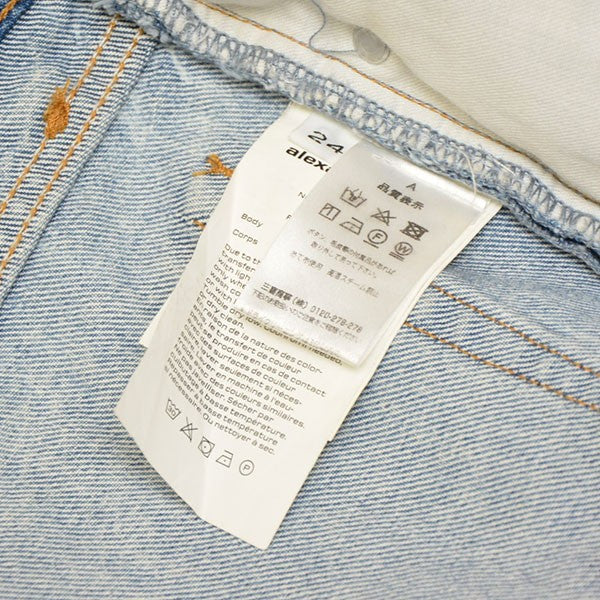 ALEXANDER WANG BELTED FRAYED BITE SHORTS IN DENIM ベルテッドデニムショートパンツ ダメージ加工 4DC2224081 古着・中古-5枚目のアイテム画像