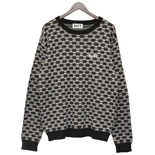 BoTT×WISM 2021AW Century Sweater 総柄クルーネックニット セーター 古着・中古-1枚目のアイテム画像