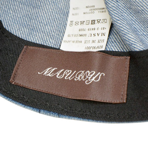 MASU 2025AW MB EMBROIDERY CAP ロゴ刺繍キャップ デニムキャップ B25F9OJ001 古着・中古-6枚目のアイテム画像