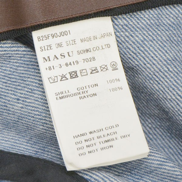MASU 2025AW MB EMBROIDERY CAP ロゴ刺繍キャップ デニムキャップ B25F9OJ001 古着・中古-7枚目のアイテム画像