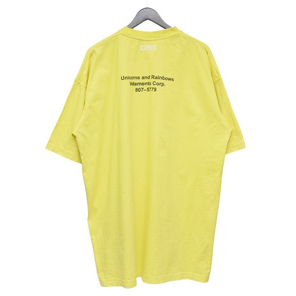 VETEMENTS 2021SS Magic Unicorn Tee マジックユニコーンＴシャツ オーバーサイズプリントＴシャツ UE51TR390Y 古着・中古-2枚目のアイテム画像