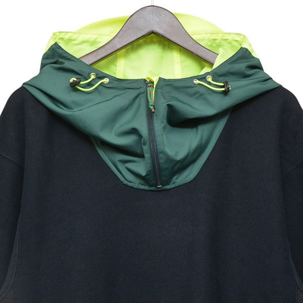 kolor／BEACON 2019AW MIX COTTON POLIESTER HOODY 異素材ハーフジップパーカー スウェット 19WBM-T09235S 古着・中古-3枚目のアイテム画像