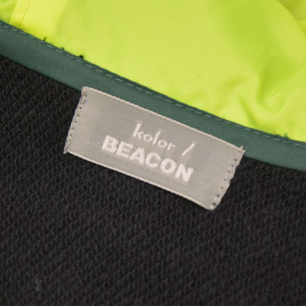kolor／BEACON 2019AW MIX COTTON POLIESTER HOODY 異素材ハーフジップパーカー スウェット 19WBM-T09235S 古着・中古-5枚目のアイテム画像