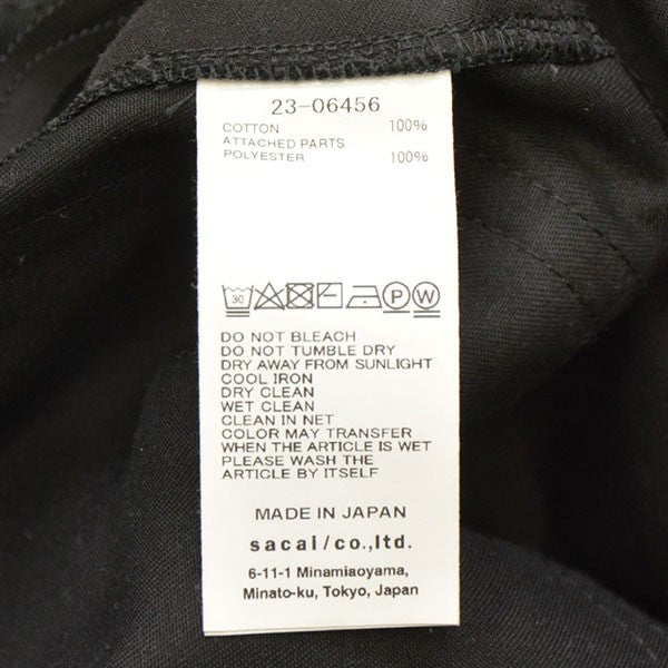 sacai 2023SS Cotton Chino Pants カーゴパンツ 23-06456 古着・中古-8枚目のアイテム画像