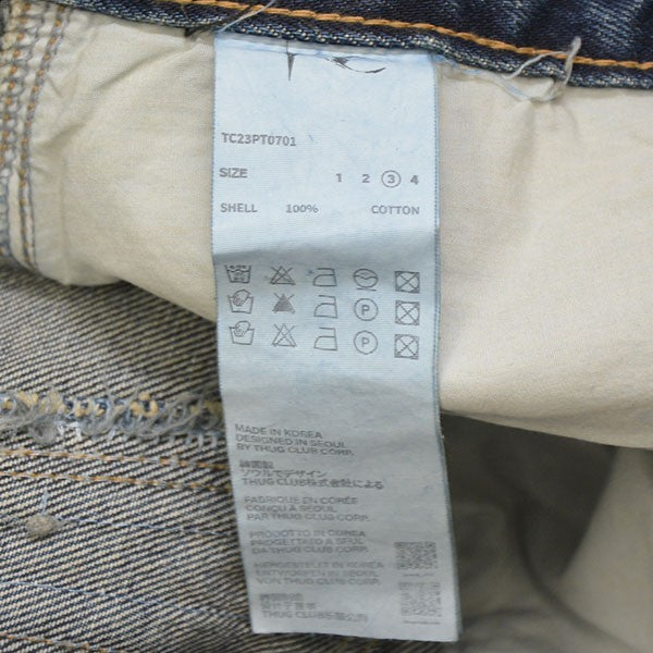 THUG CLUB TRIBLE DENIM PANTS デニムパンツ TC23PT0701 古着・中古-8枚目のアイテム画像