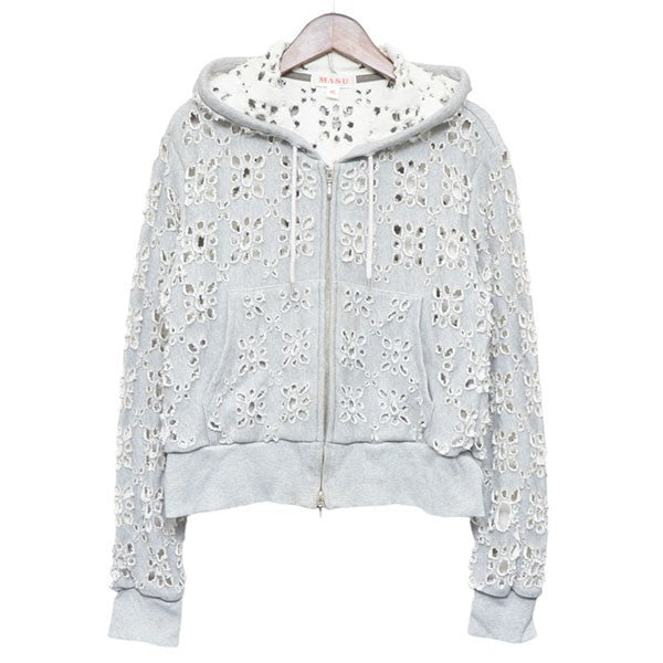 MASU 2024AW FLOWER HOLE ZIP-UP SWEAT PARKA フラワーホールジップアップスウェットパーカー MPFW-CS0324 古着・中古-1枚目のアイテム画像