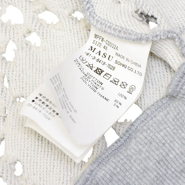 MASU 2024AW FLOWER HOLE ZIP-UP SWEAT PARKA フラワーホールジップアップスウェットパーカー MPFW-CS0324 古着・中古-7枚目のアイテム画像