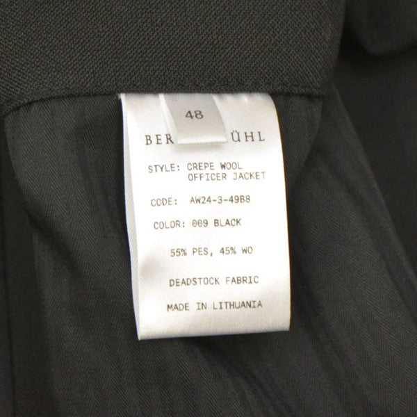 Berner Kuhl 2024AW Officer Jacket Crepe Wool クレープウールオフィサージャケット クロップドジャケット ブルゾン AW24-3-4988 古着・中古-8枚目のアイテム画像