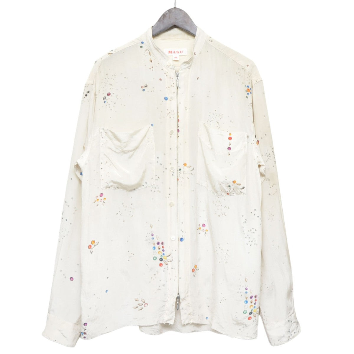 MASU 2023SS ZIP-UP GALAXY SILK SHIRT ジップアップギャラクシーシルクシャツ MMSS-SH0623 古着・中古-1枚目のアイテム画像