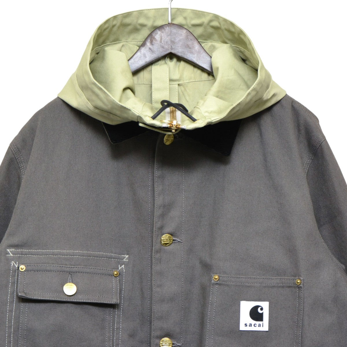sacai×CARHARTT WIP 2024SS Carhartt WIP Reversible Coat ダック地リバーシブルフーデッドジャケット 24-03390M 古着・中古-3枚目のアイテム画像