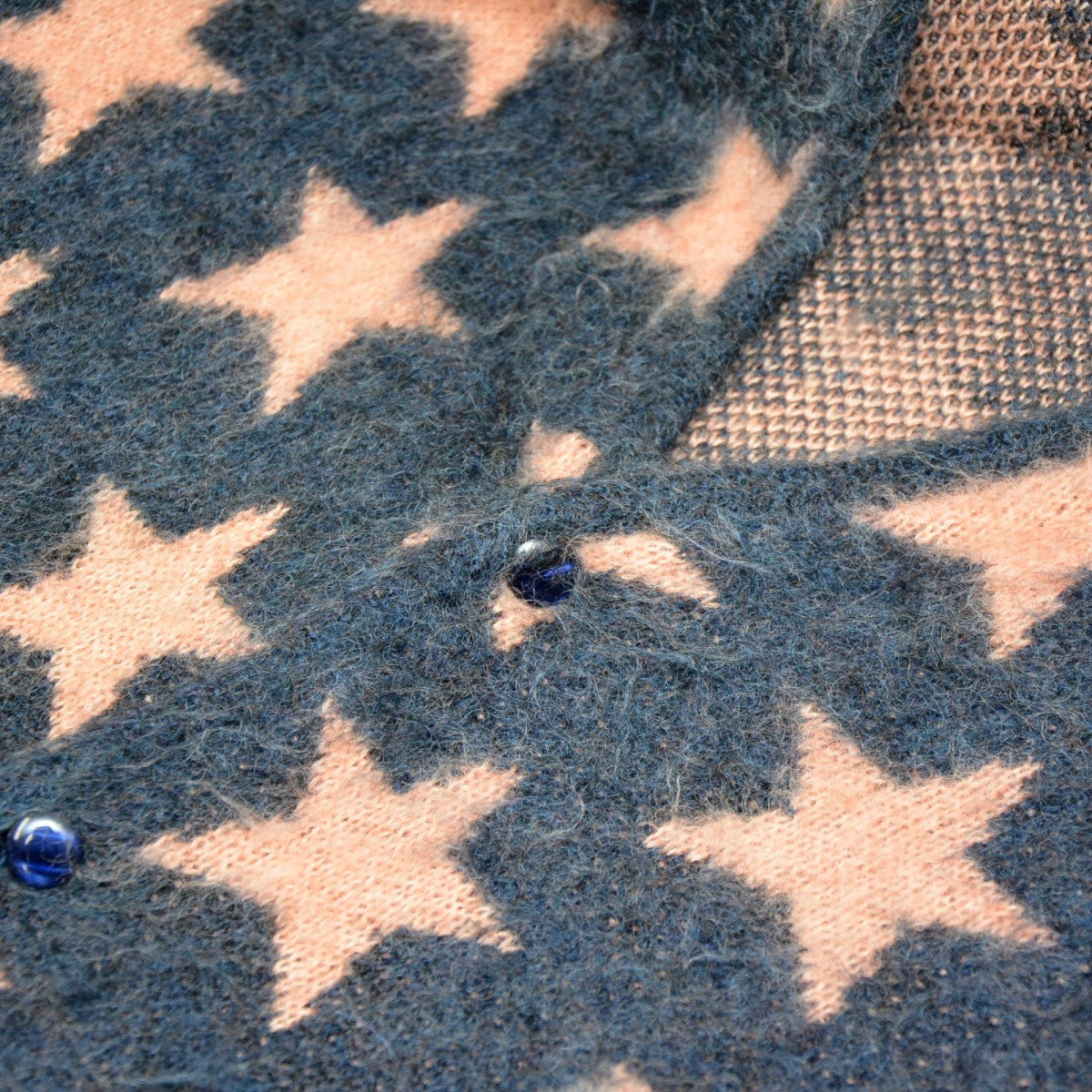 Needles 2020AW Mohair Cardigan Star 星柄モヘアカーディガン シャギーニット HM273 古着・中古-6枚目のアイテム画像
