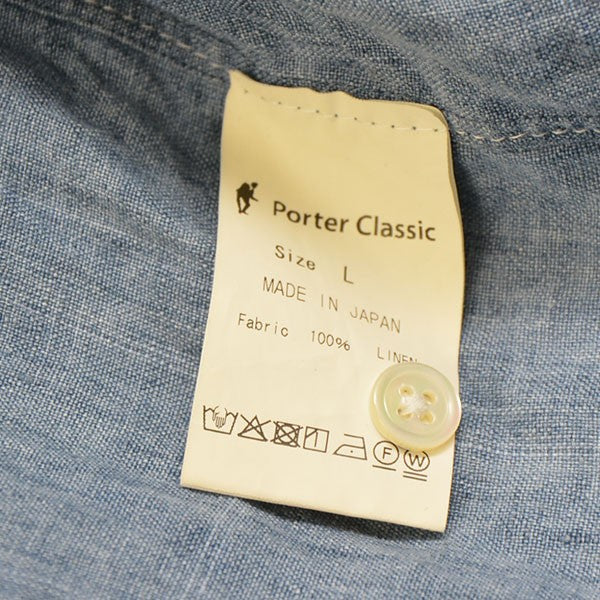 Porter Classic ROLL UP LINEN SHIRT ロールアップリネンシャツ 古着・中古-8枚目のアイテム画像