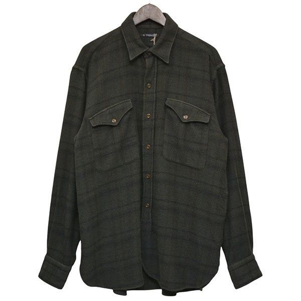 MAATEE＆SONS 2025AW CASHEMERE NEL SHIRTS DGREEN カシミヤチェックシャツ ネルシャツ MT5303-0609A 古着・中古-1枚目のアイテム画像