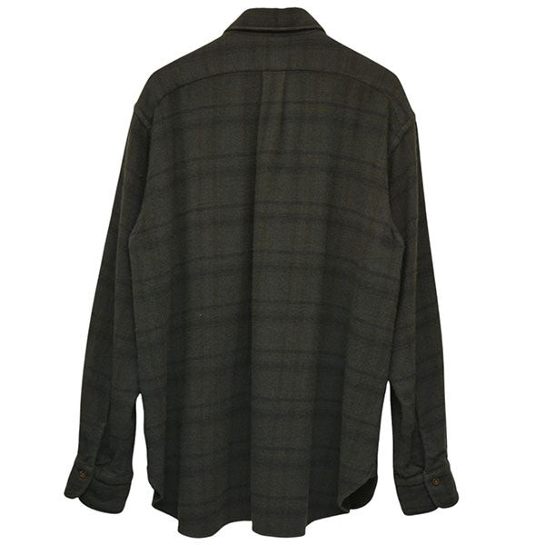 MAATEE＆SONS 2025AW CASHEMERE NEL SHIRTS DGREEN カシミヤチェックシャツ ネルシャツ MT5303-0609A 古着・中古-2枚目のアイテム画像