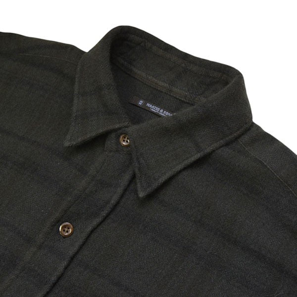 MAATEE＆SONS 2025AW CASHEMERE NEL SHIRTS DGREEN カシミヤチェックシャツ ネルシャツ MT5303-0609A 古着・中古-3枚目のアイテム画像