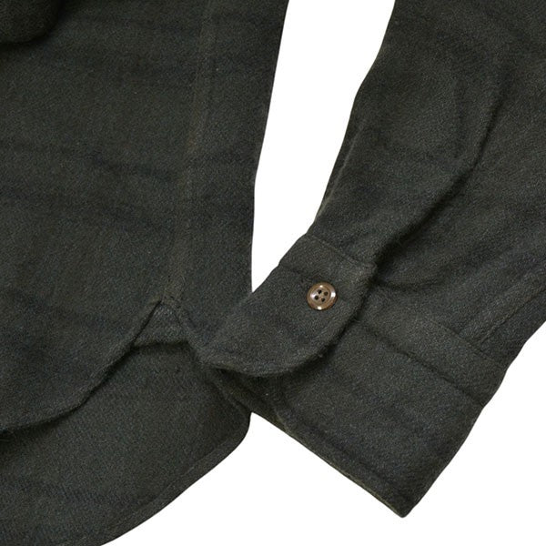 MAATEE＆SONS 2025AW CASHEMERE NEL SHIRTS DGREEN カシミヤチェックシャツ ネルシャツ MT5303-0609A 古着・中古-4枚目のアイテム画像