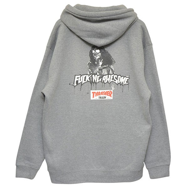 Fucking Awesome×THRASHER 2017SS TRASH ME HOODIE バックプリントプルオーバーパーカー スウェット 古着・中古-1枚目のアイテム画像