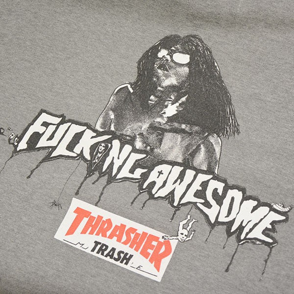 Fucking Awesome×THRASHER 2017SS TRASH ME HOODIE バックプリントプルオーバーパーカー スウェット 古着・中古-5枚目のアイテム画像