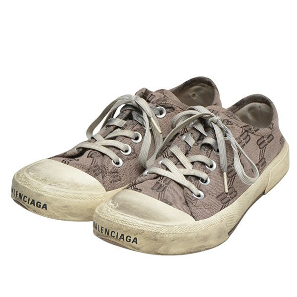 BALENCIAGA PARIS LOW TOP BB MONOGRAM 総柄ローカットスニーカー 688757 古着・中古-1枚目のアイテム画像