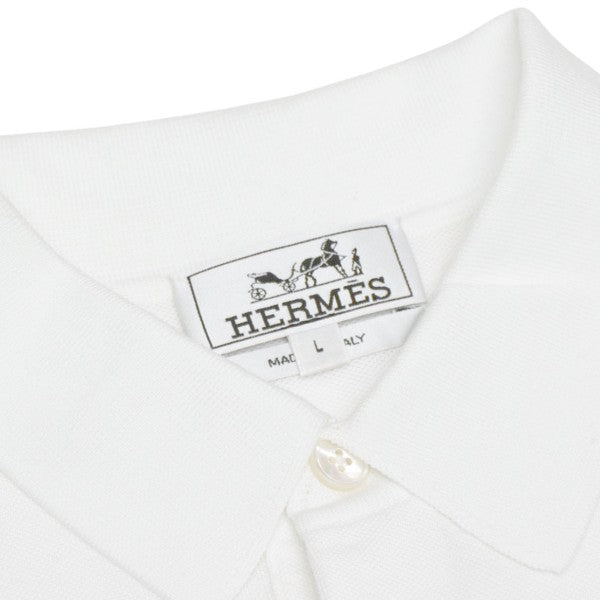 HERMES H刺繍鹿の子ポロシャツ オーバーサイズポロシャツ 古着・中古-5枚目のアイテム画像