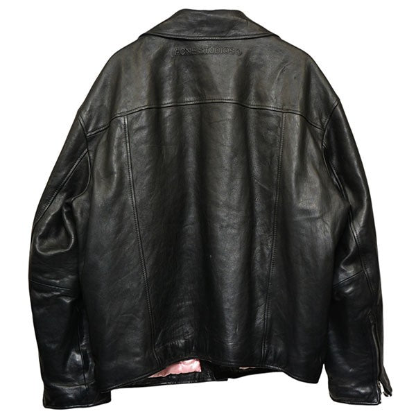 ACNE STUDIOS 2024SS DISTRESSED LEATHER JACKET ダブルライダースジャケット レザージャケット FN-MN-LEAT000255 古着・中古-2枚目のアイテム画像