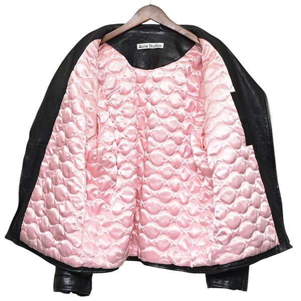 ACNE STUDIOS 2024SS DISTRESSED LEATHER JACKET ダブルライダースジャケット レザージャケット FN-MN-LEAT000255 古着・中古-3枚目のアイテム画像
