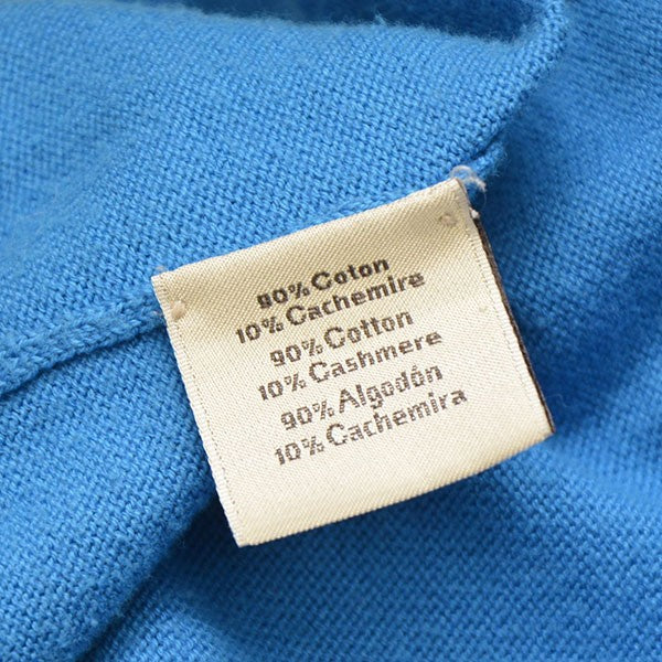HERMES カシミヤ混ぜコットンラインニット クルーネックセーター 古着・中古-10枚目のアイテム画像
