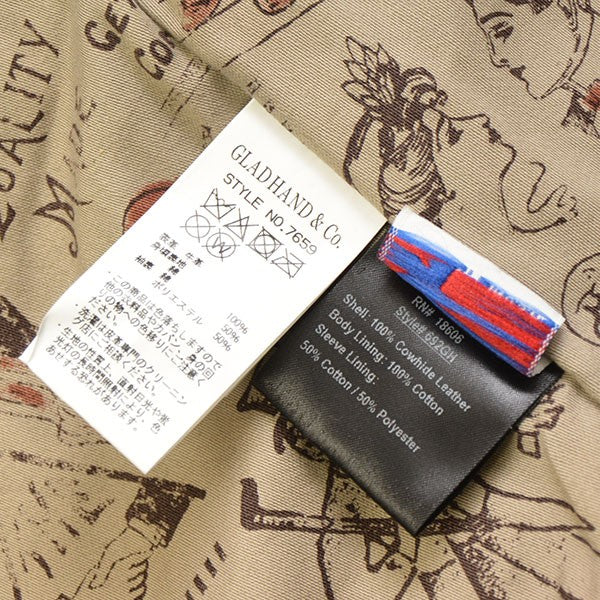 Schott×GLAD HAND 692GH ONE STAR RIDERS GLAD POSTALS ワンスターダブルライダースジャケット レザージャケット 7659 古着・中古-10枚目のアイテム画像