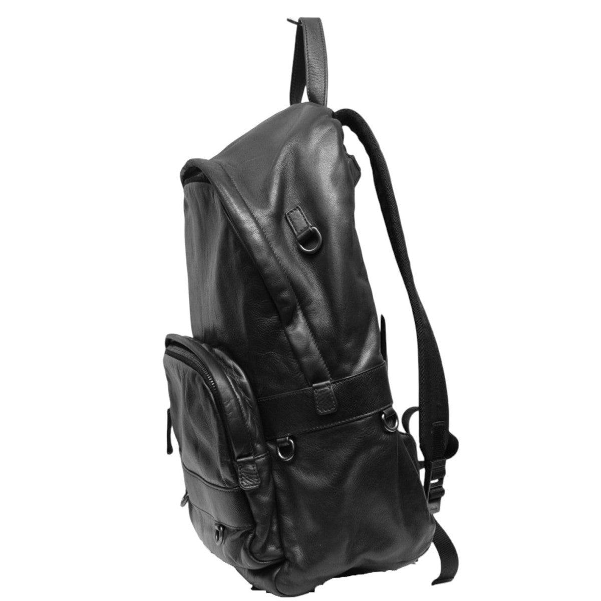 PRADA 三角ロゴプレートレザーバックパック リュック 2VZ066 古着・中古-2枚目のアイテム画像