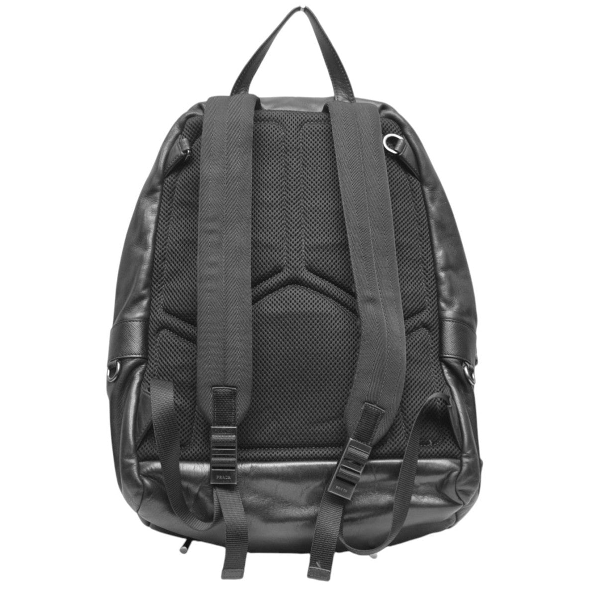 PRADA 三角ロゴプレートレザーバックパック リュック 2VZ066 古着・中古-3枚目のアイテム画像