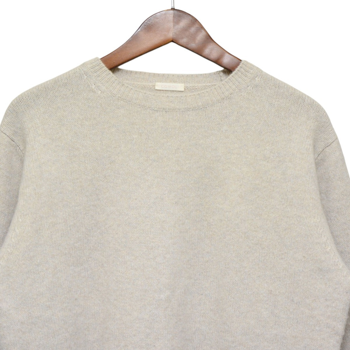 COMOLI ラムズウール クルーネックニット セーター Q03-06007 古着・中古-3枚目のアイテム画像