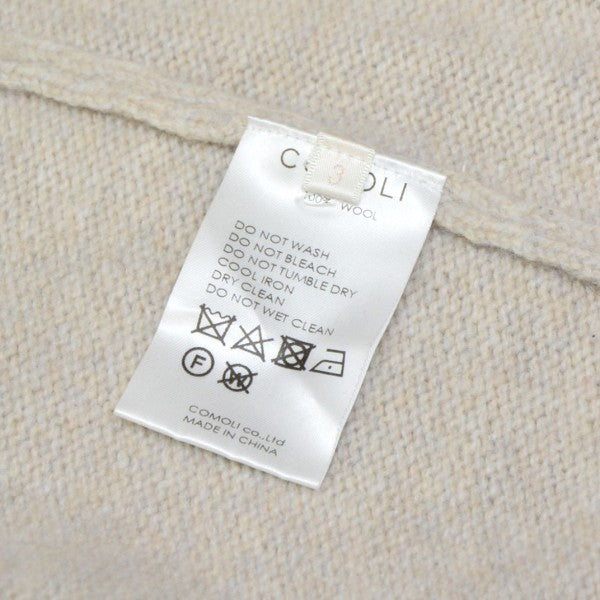 COMOLI ラムズウール クルーネックニット セーター Q03-06007 古着・中古-6枚目のアイテム画像