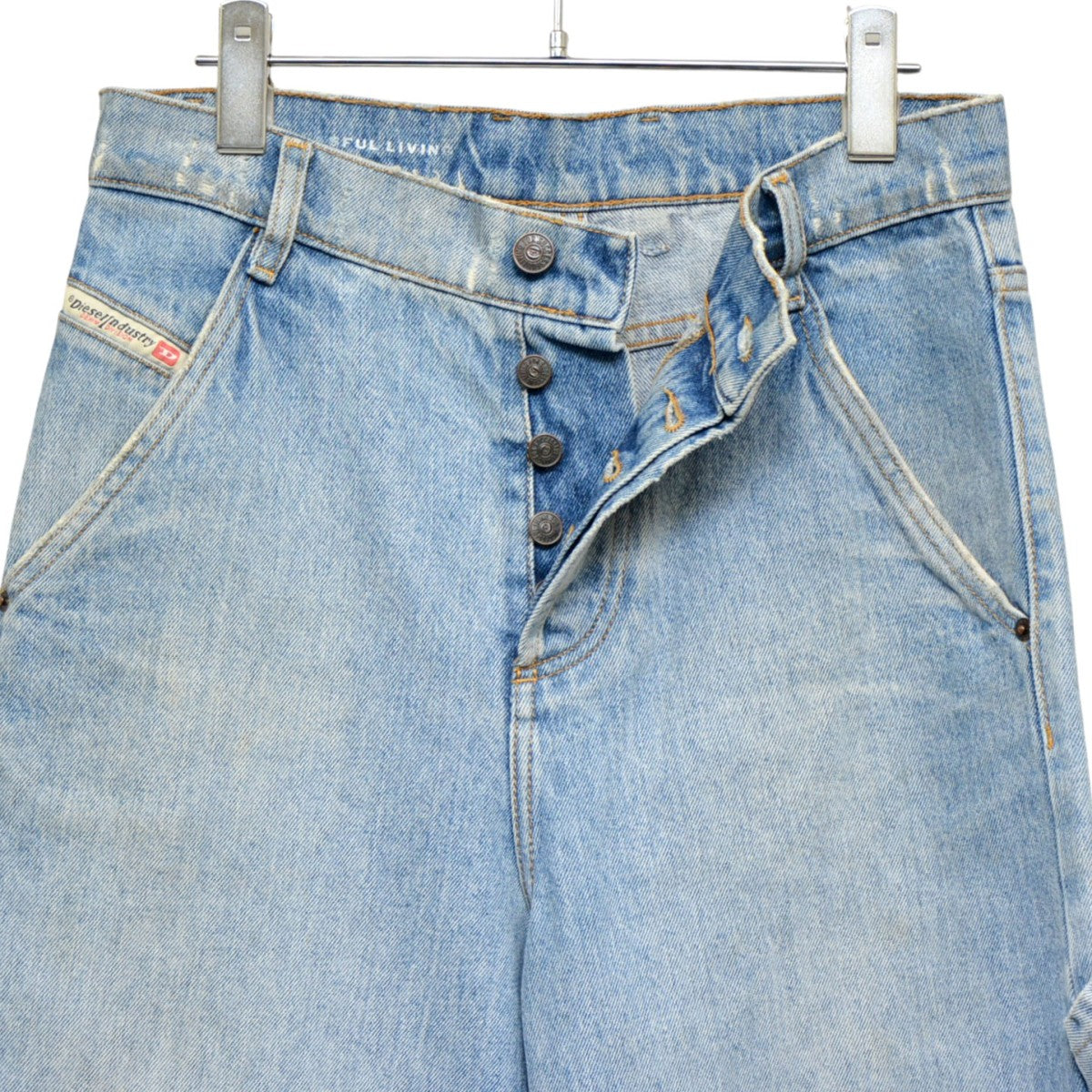 DIESEL D-SIRE WORK ワイドデニムパンツ USED加工バギージーンズ A09686 古着・中古-4枚目のアイテム画像