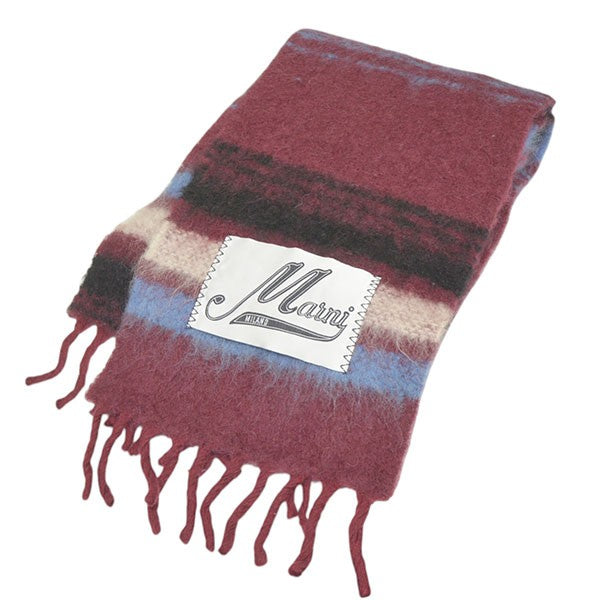 MARNI ウールアルパカ混 ボーダーストール マフラー SCMC0083A0 UAW002 古着・中古-1枚目のアイテム画像