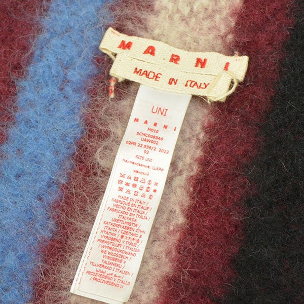 MARNI ウールアルパカ混 ボーダーストール マフラー SCMC0083A0 UAW002 古着・中古-3枚目のアイテム画像