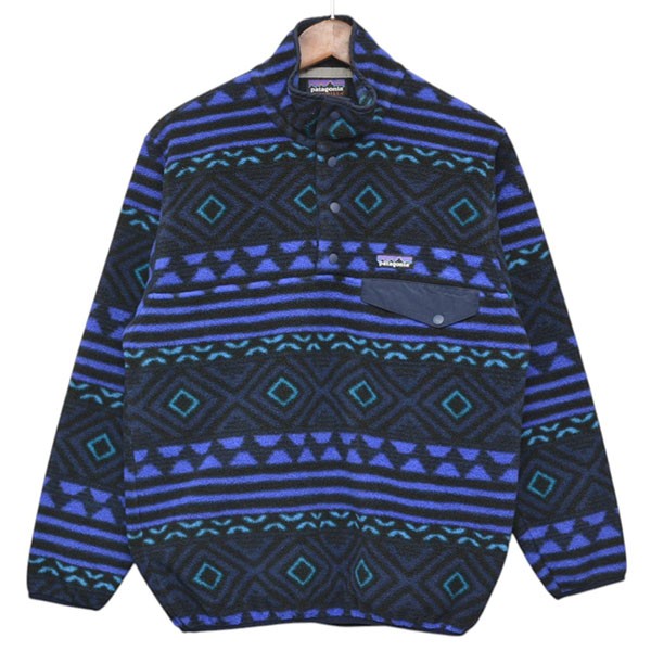 Patagonia シンチラスナップT 総柄フリースジャケット ブルゾン 25450FA15 古着・中古-1枚目のアイテム画像