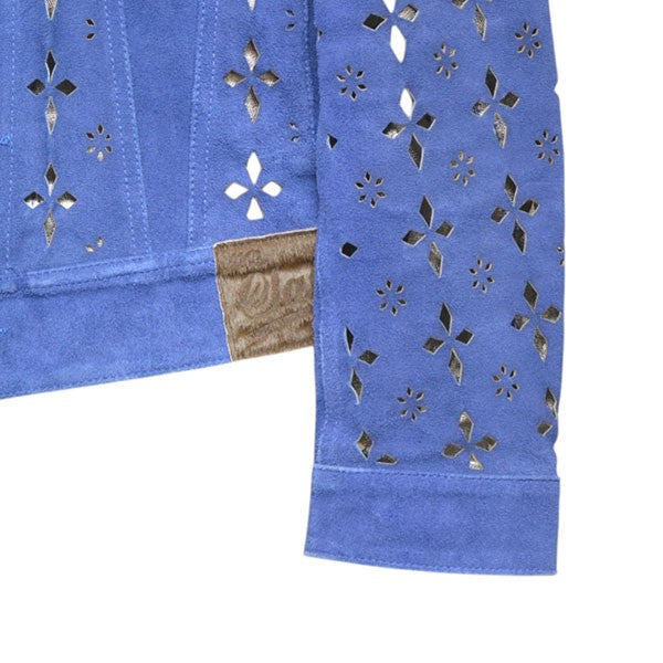 MASU 2023SS DIAMOND-CUT LEATHER JACKET ダイアモンドカットレザージャケット スウェードトラッカージャケット MMSS-BL0723 古着・中古-5枚目のアイテム画像