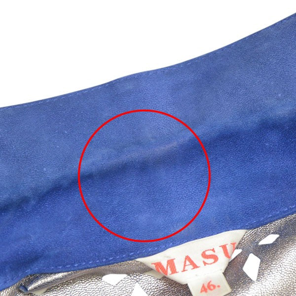 MASU 2023SS DIAMOND-CUT LEATHER JACKET ダイアモンドカットレザージャケット スウェードトラッカージャケット MMSS-BL0723 古着・中古-6枚目のアイテム画像