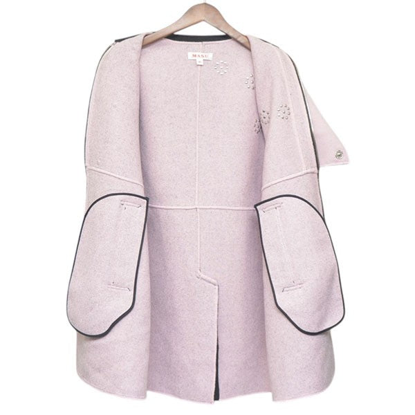 2024AW　RAINDROP STUDS COAT　レインドロップスタッズコート　ウールハーフコート　MPFW-CT0124