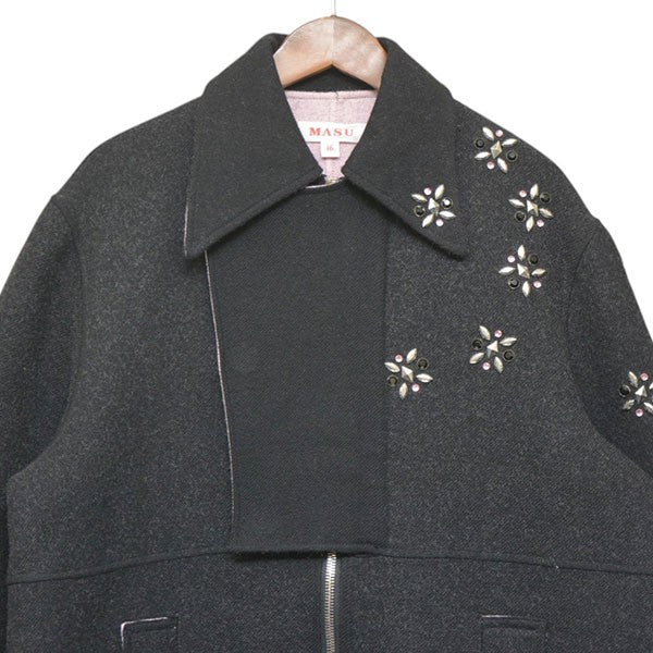 2024AW　RAINDROP STUDS COAT　レインドロップスタッズコート　ウールハーフコート　MPFW-CT0124