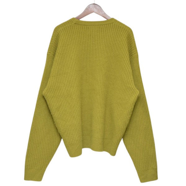 stussy WAFFLE KNIT CASHMERE CREW カシミヤワッフルクルーネックニット セーター 117257 古着・中古-2枚目のアイテム画像
