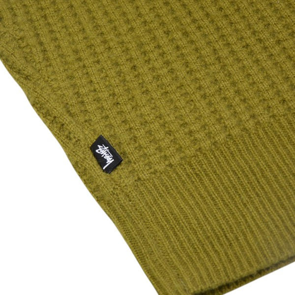 stussy WAFFLE KNIT CASHMERE CREW カシミヤワッフルクルーネックニット セーター 117257 古着・中古-5枚目のアイテム画像