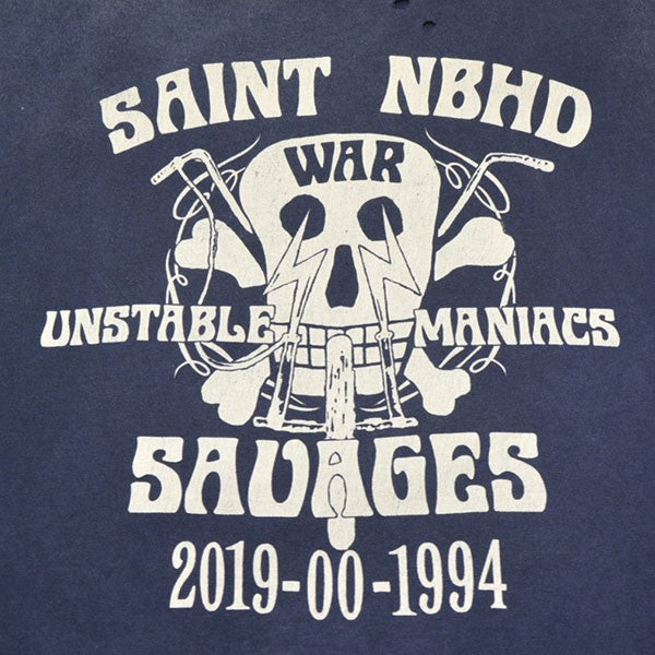 SAINT MICHAEL×NEIGHBORHOOD 2025SS SS TEE SAINT NBHD USED加工プリントTシャツ SM-HR3-0000-C71 古着・中古-4枚目のアイテム画像