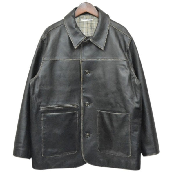 2025AW　LEATHER CAR COAT　USED加工レザージャケット　UE-25200