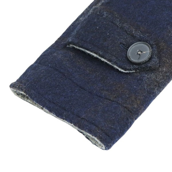 2012AW　圧縮ウールPコート　チェックフーデッドピーコート　ハーフコート　FLY 5793729504