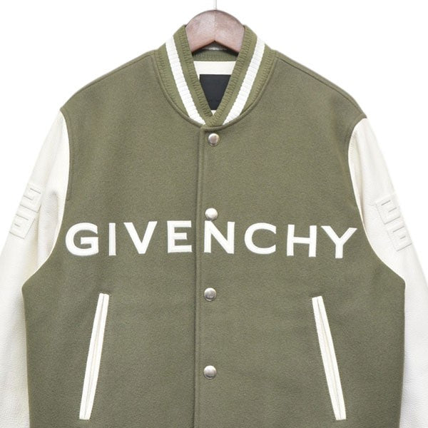 GIVENCHY 2023AW WOOL BOMBER JACKET ロゴパッチボンバージャケット 袖レザースタジャン ブルゾン BM011S6Y16 古着・中古-4枚目のアイテム画像