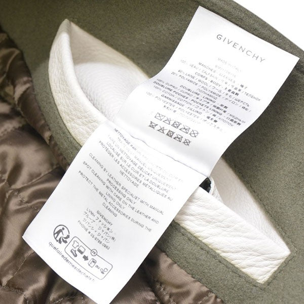 GIVENCHY 2023AW WOOL BOMBER JACKET ロゴパッチボンバージャケット 袖レザースタジャン ブルゾン BM011S6Y16 古着・中古-9枚目のアイテム画像